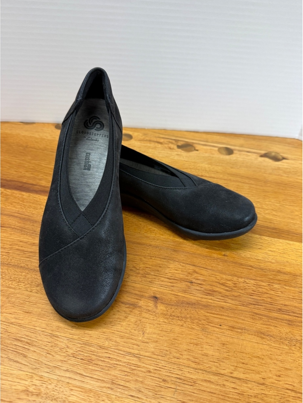 Clarks Cloudsteppers Sillian Paz Black Ortholite Comfort Loafers Women NWT sz5